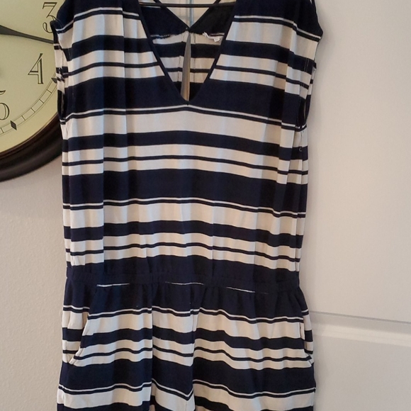 NAVY AND IVORY ROMPER BY LOU AND GREY
